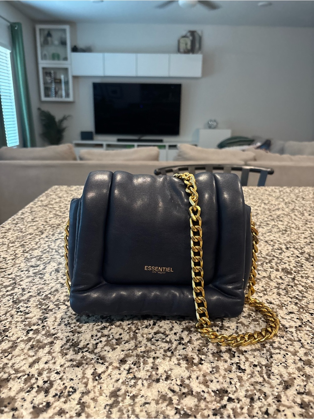Essentiel Antwerp “Alice” Puffy Shoulder Bag in black